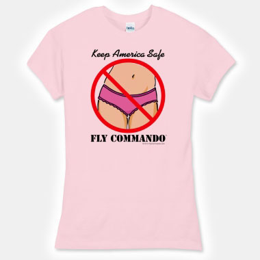 Women's Pink FLY COMMANDO Fitted T-Shirt